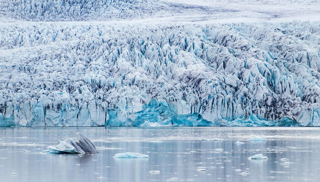 View of a polar glacier