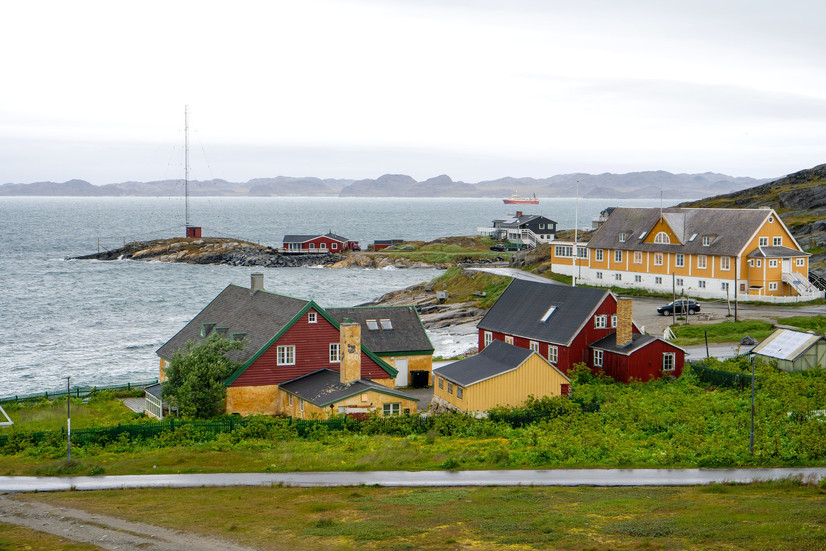 Colorful houses on the shore in Nuuk, Greenland
