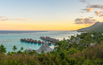 Sunset over Moorea, French Polynesia