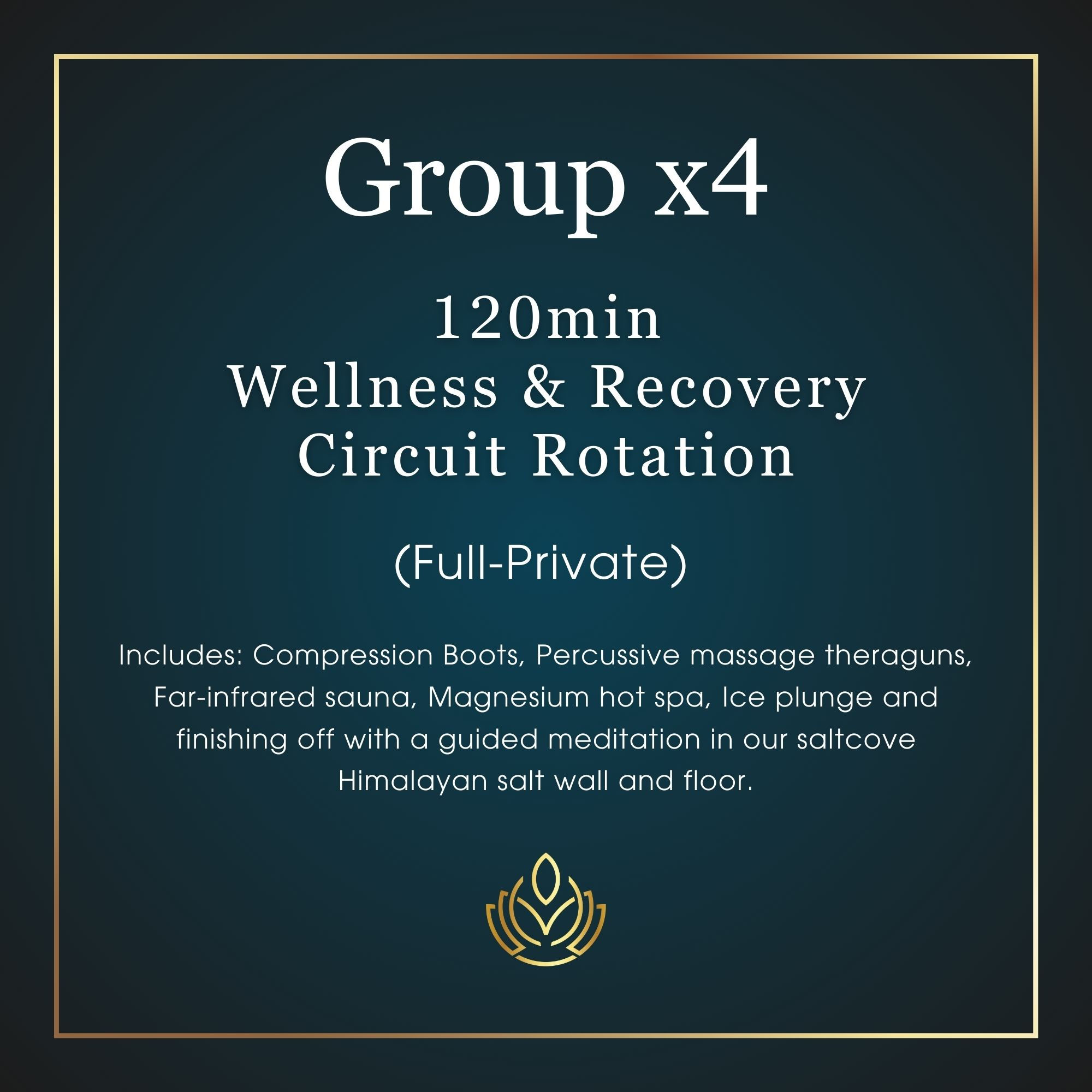 Private Group x4 | 120min Wellness & Recovery Circuit - $69pp
