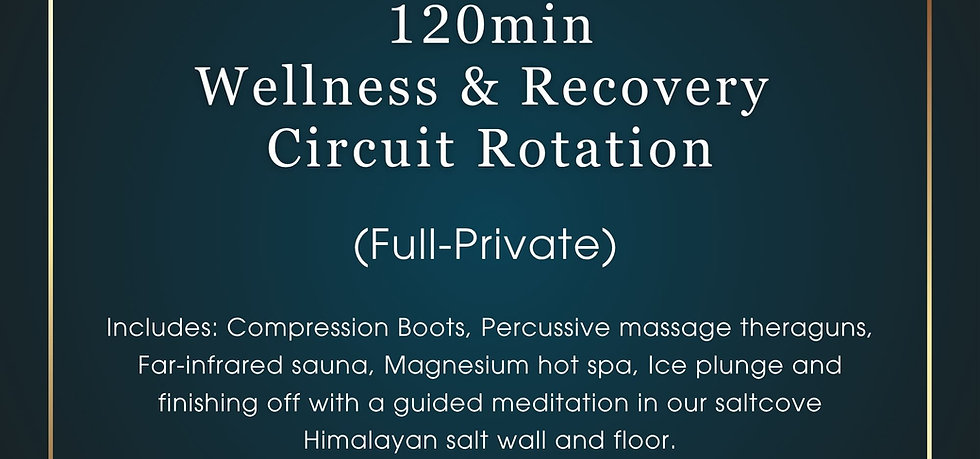 DUO PRIVATE 120min Wellness & Recovery Circuit - Buy1Get1Free EOFY SPECIAL