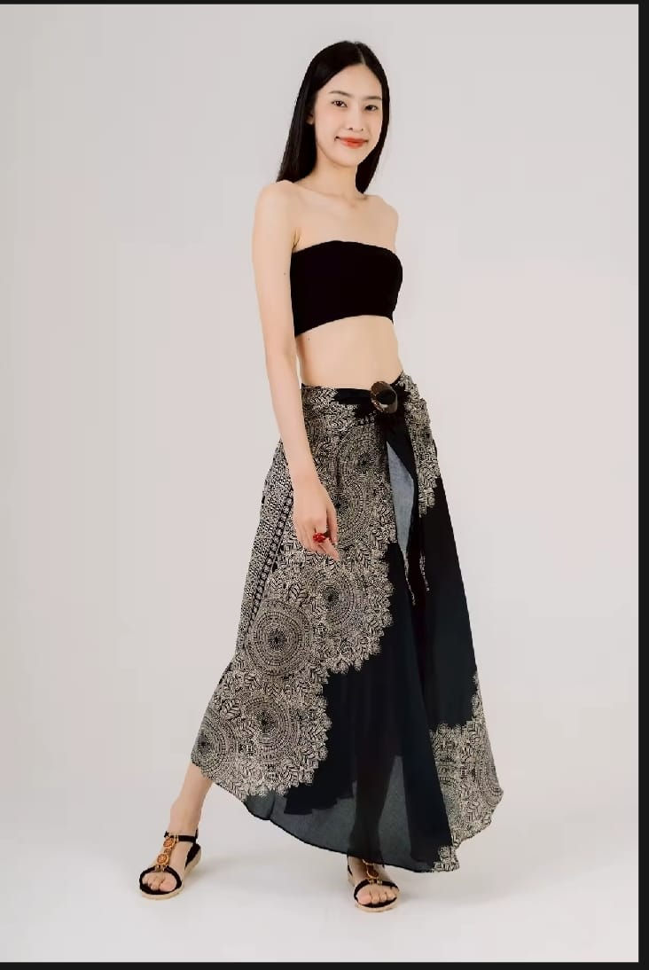 Thumbnail: Thai Pattern Maxi Skirt
