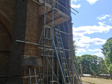 Scaffolding at the church
