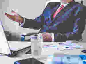 person at workdesk