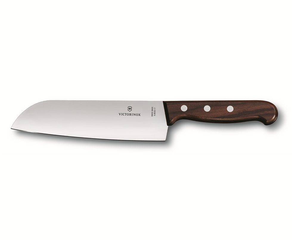 Rosewood Santoku Knife - סכין סנטוקו להב חלק ידית סיסם