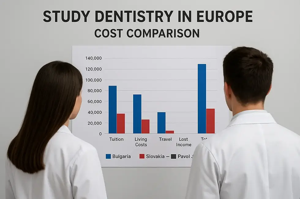 What is the cost to study dentistry in Europe