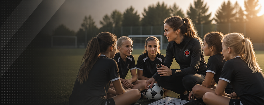 Fussball Trainerin FFC Bern West Bern Training Mädchenfussball Coaching Team