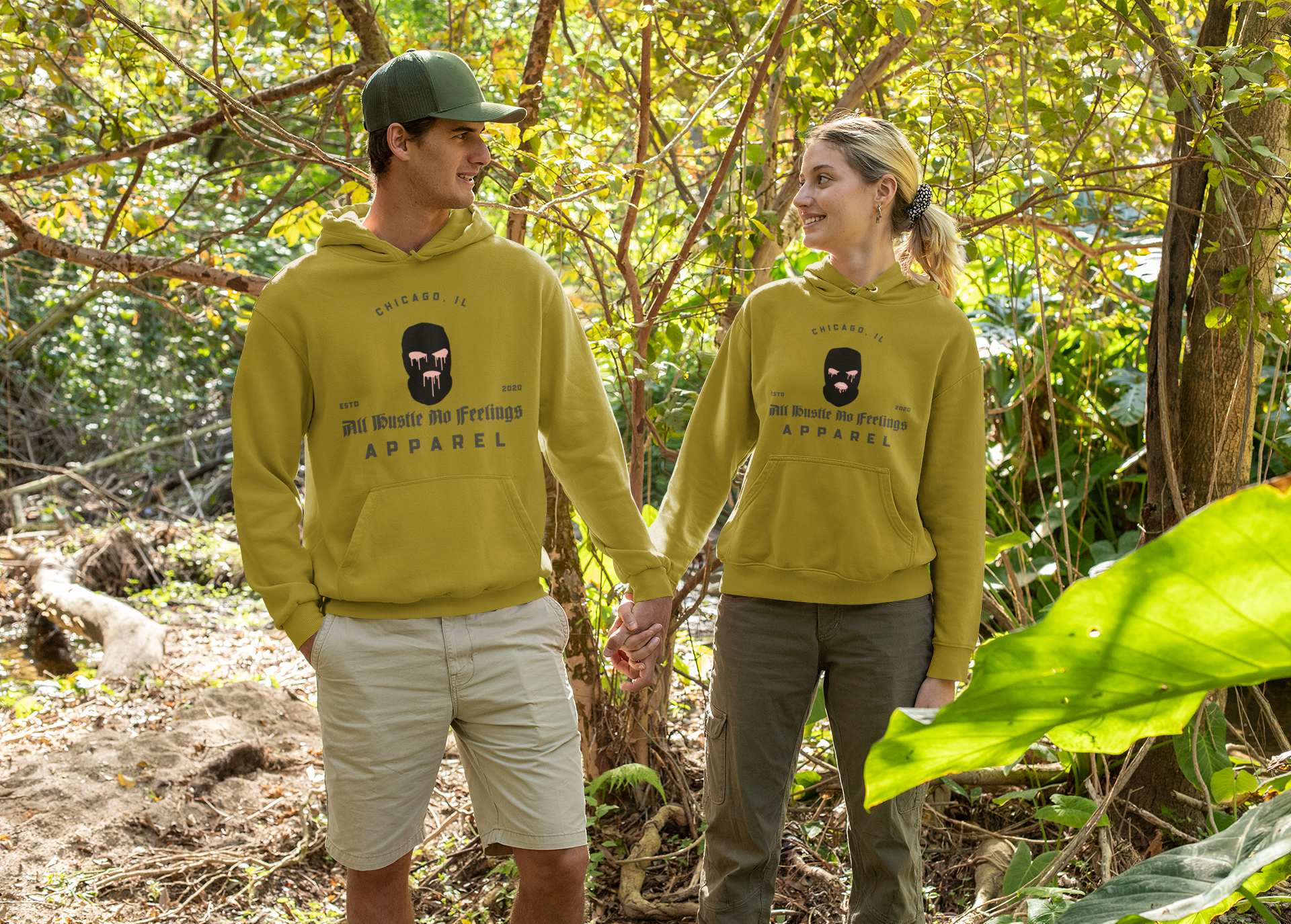 Women Ski Mask Hoodie (Olive Green)