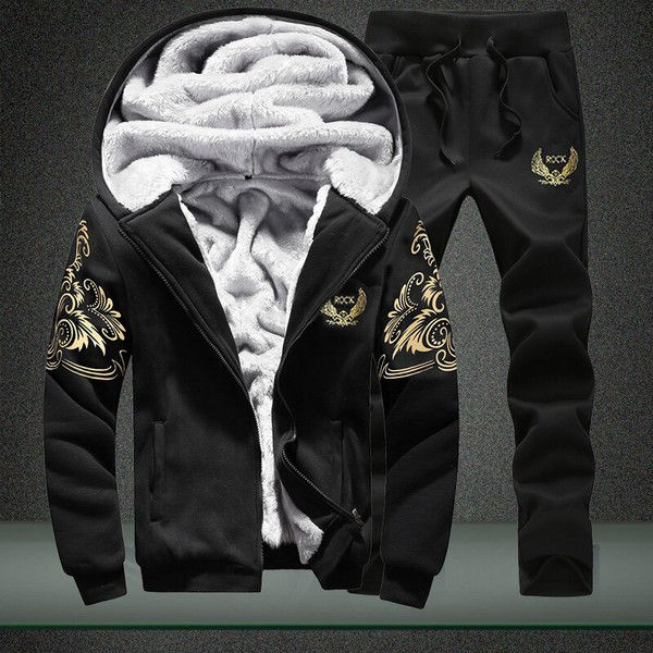 Two PiecePrinted Cashmere Hoody Pants set