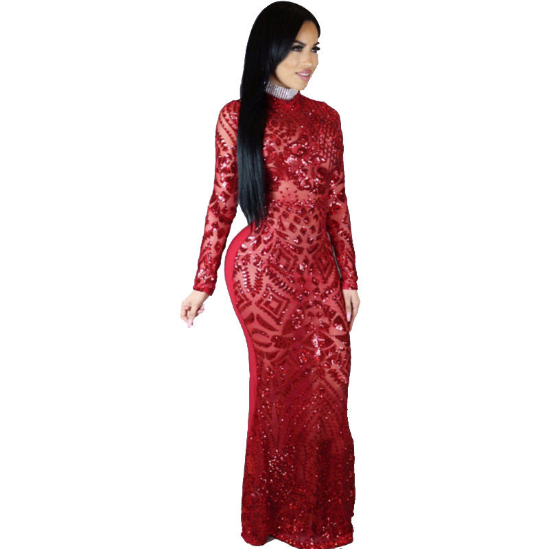Thumbnail: Mandarin Style Maxi Dress