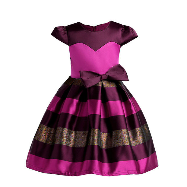 Color Block Bowknot Dress