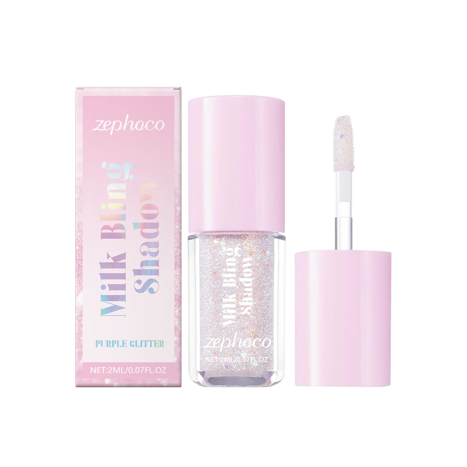 Zephoco Milk Bling Shadow – Purple Glitter