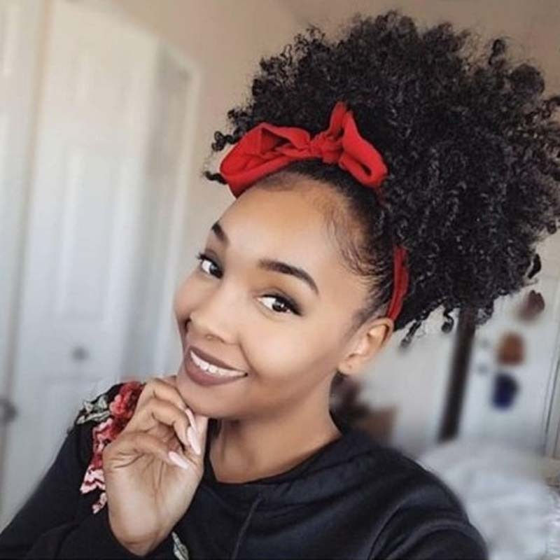 Kinky Afro Puff Bun - Matte High-Temperature Silk Explosive Hair Extension