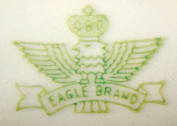 Thumbnail: wedding gift, anniversary gift, housewarming, eagle brand bowl, ironstone pottery, ceramic USA, made in America, floral home