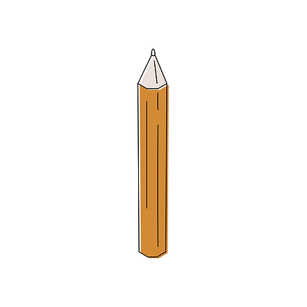 Pencil Icon Orange and Cream