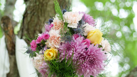 Closeup of colorful Wedding Bouquet Inspiration