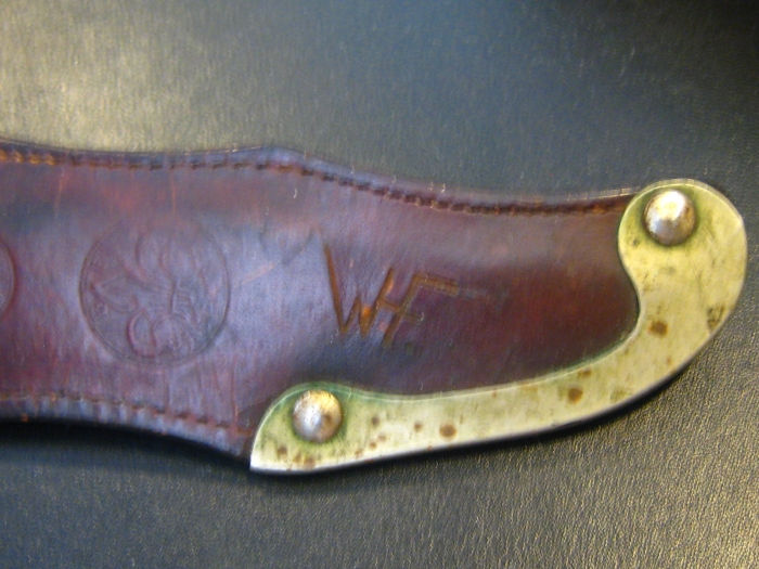 Thumbnail: Knife BOY SCOUT - MADE IN FINLAND - With Leather Sheath