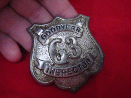 Antique Badge GOODYEAR TIRE CO. Factory Inspector | antiquecollectibles