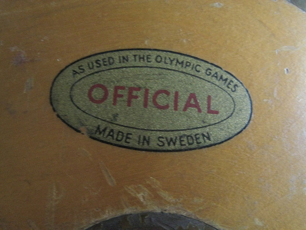 Thumbnail: Official SUMMER Olympics DISCUS Wood Disc MADE IN SWEDEN