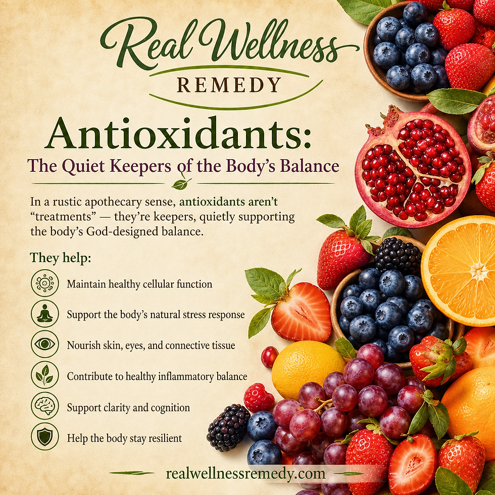🌿 Antioxidants: The Quiet Keepers of the Body’s Balance