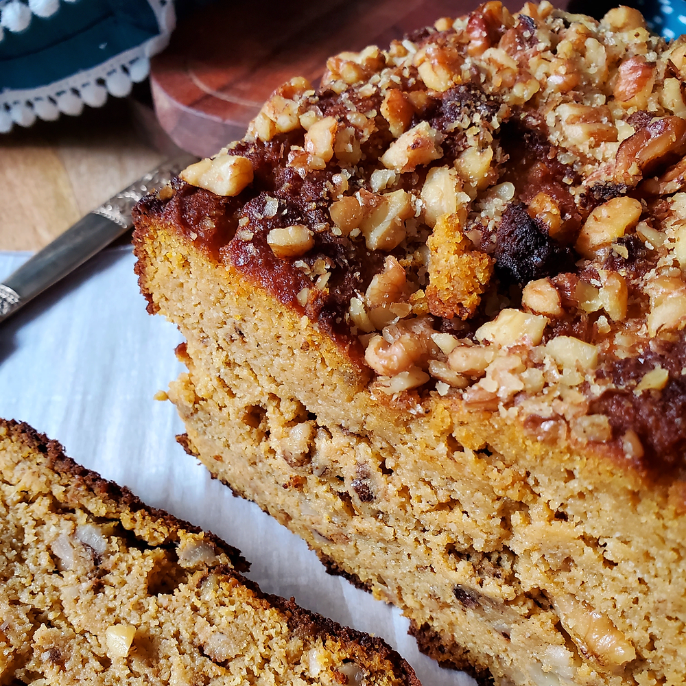 Pumpkin Bread with Walnuts | Keto | Low Carb | Gluten Free | Paleo