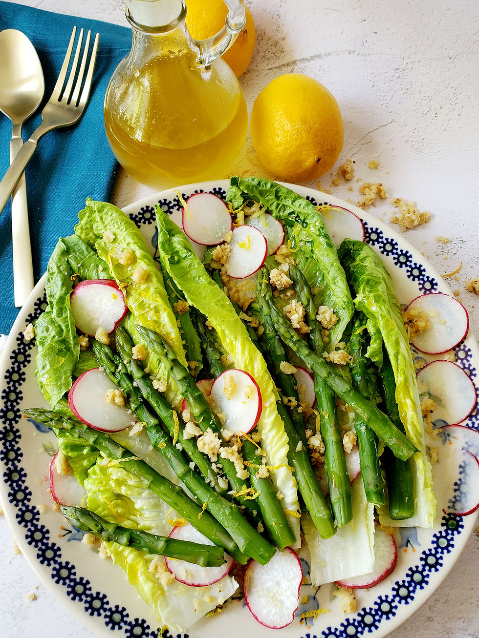Spring Asparagus Salad With Lemon Vinaigrette - Keto | Low Cab | Gluten-Free