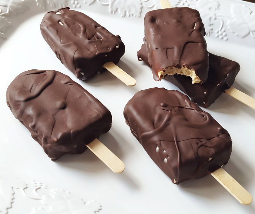 Chocolate Peanut Butter Ice Cream Bars Keto Low Carb GlutenFree