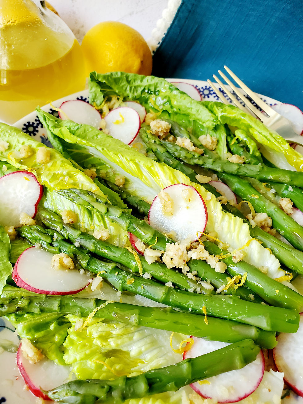 Spring Asparagus Salad With Lemon Vinaigrette - Keto | Low Cab | Gluten-Free