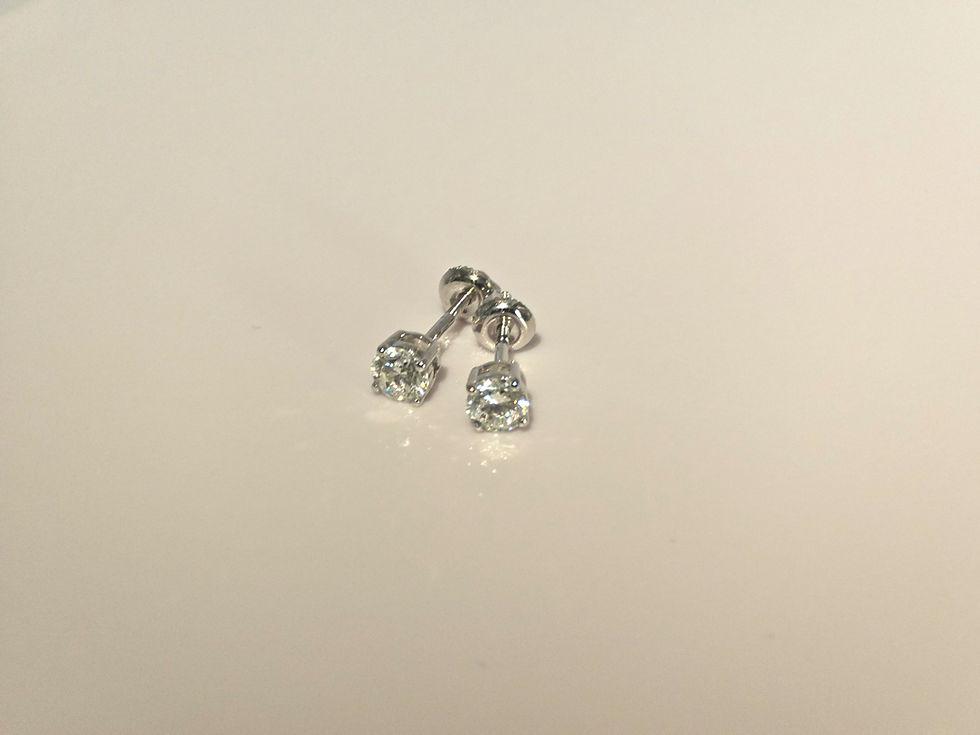 Thumbnail: 0.30CT Each Lab Diamond Stud Earrings — 18K White Gold | LND Jewellery