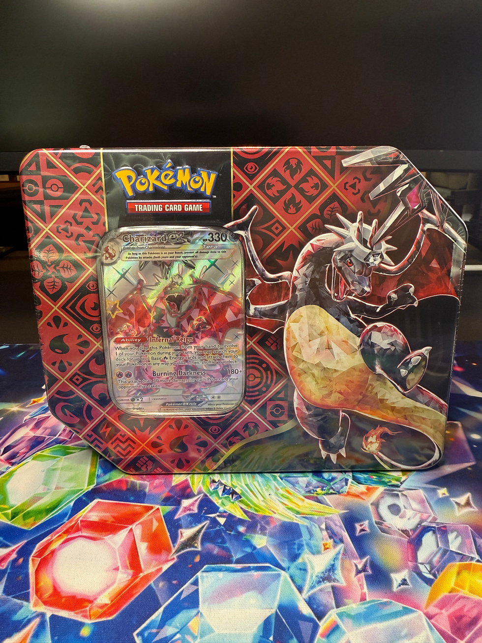 Pokemon Paldean Fates Charizard ex Tin