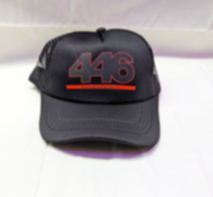 NEM0204 Case Ingersoll Trucker Hat Model # Cap Black, Black NUM,Red Outline