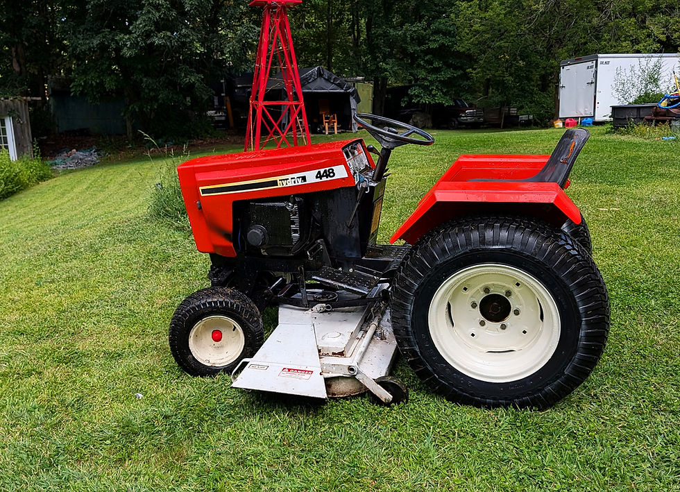Thumbnail: Nice Case Ingersoll 448 Commercial Garden Tractor and Mower Black Frame!