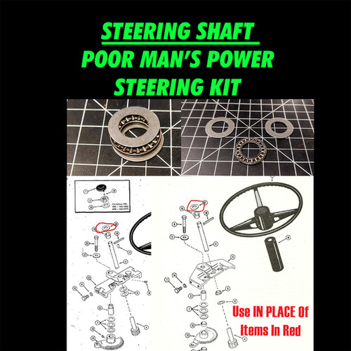 Steering Shaft "Poor Mans Power Steering Kit Case Ingersoll Tract