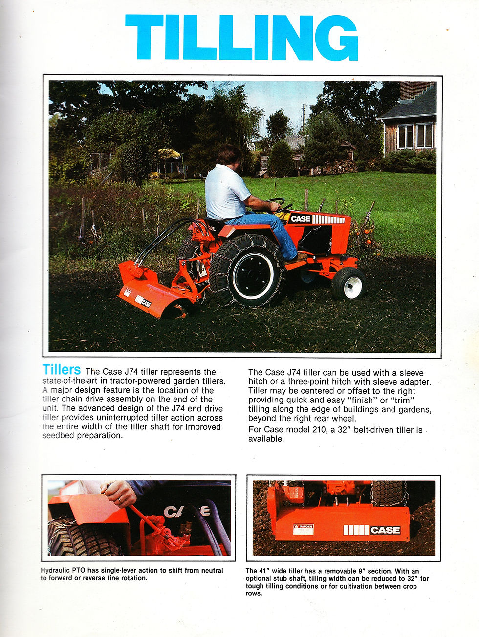 Thumbnail: Case Ingersoll Roto Tiller Hydraulic Drive NICE SHAPE!