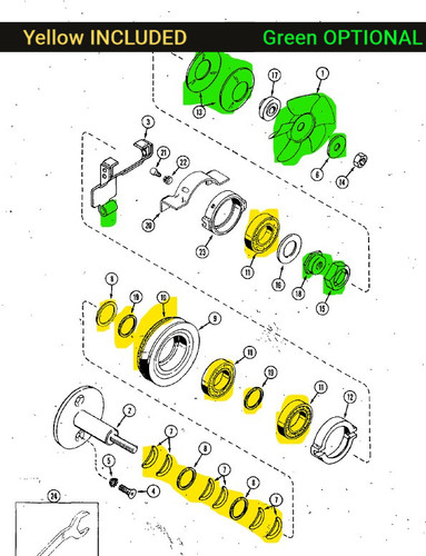 専用1 PTO Drive Shaft for Ford 5610S 6610S 5640 6640 Tractor 20/23