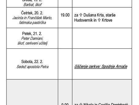 Oznanila od 16. do 23. februarja 2025 (Šentilj)