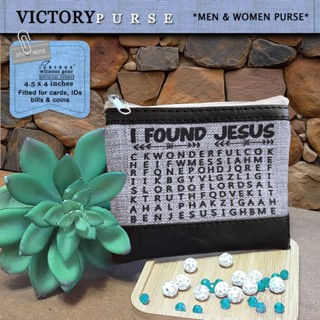 Thumbnail: Inspirational Coin Purse made of Vanguard Cloth and Leatherette, with zipper