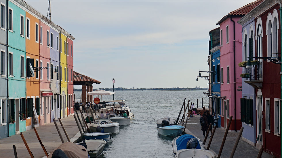 Rainbow city in Burano Italty