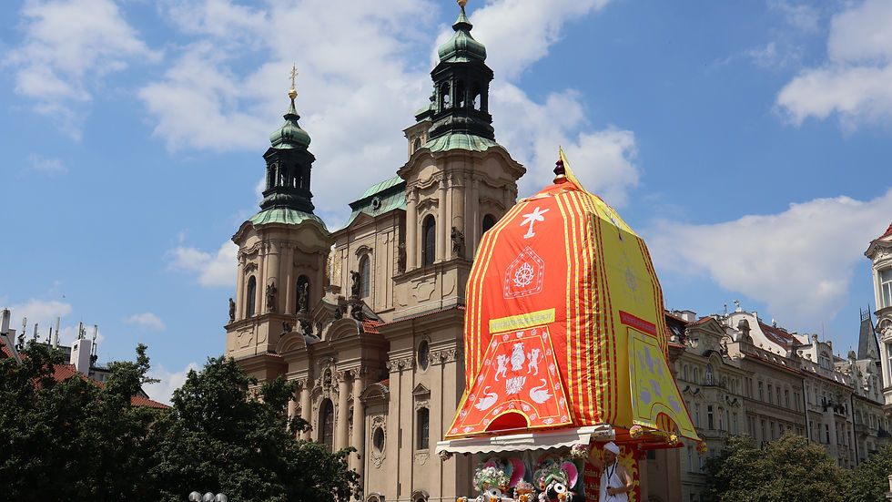 Hare Krishna Jagannath Yatra in Prague Old Square
