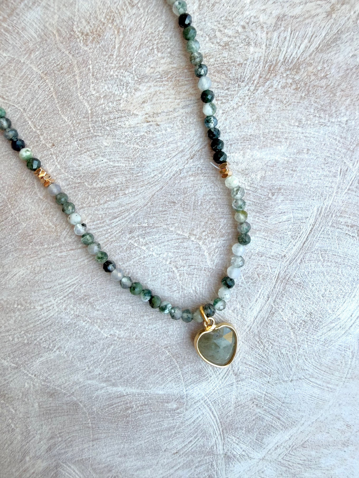 COLLIER CHOKER "STONES" - KAKI