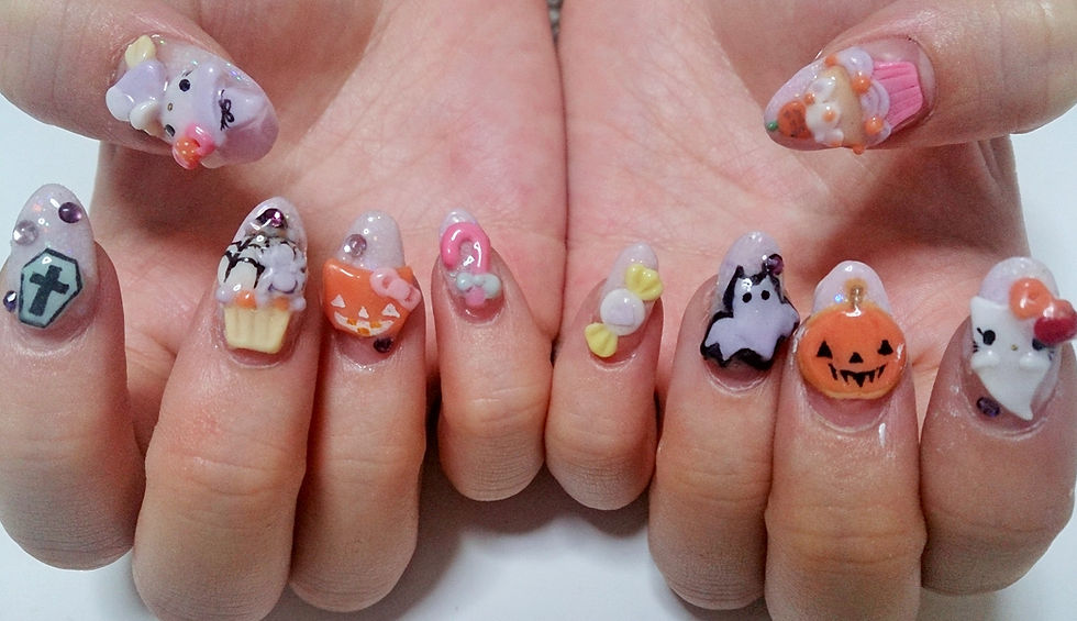 ハロウィン3Dネイル