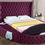Thumbnail: Purple Round Shaped Upholstered Velvet Platform Bed Luxury Luxus