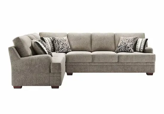 Model Merino Fog Hughes Furniture® 2-Piece Sectional