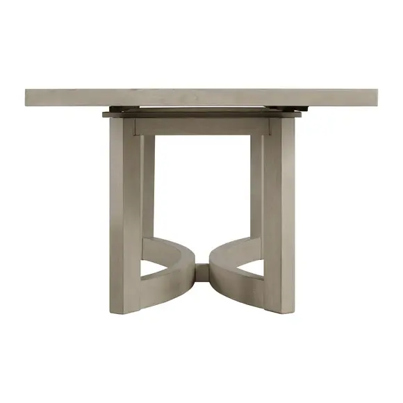 Thumbnail: Curved Trestle Base Elma Dining Table With 18" Leaf - Almond