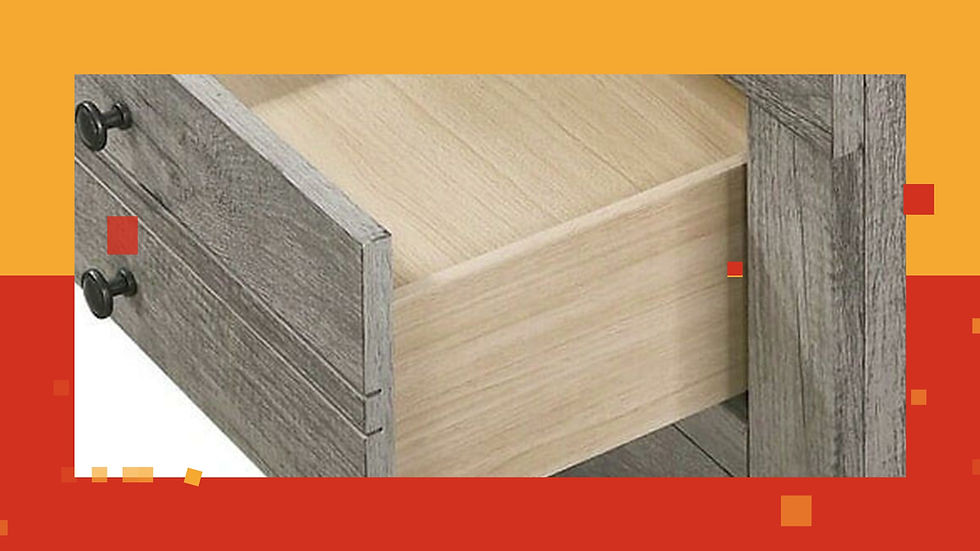 Thumbnail: Tundra Furniture Grey Finish Solid Wood Bedroom Set 6-Pcs