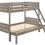 Thumbnail: Twin/Full Bunk Bed Weathered Taupe