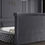 Thumbnail: Grey Round Shapet Platform Upholstered Bed Velvet Luxus