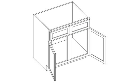 Sink Base Cabinet - 30" W - SS-SB30 Shaker Sand