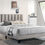 Thumbnail: Lyric Grey Velvet Platform Bed
