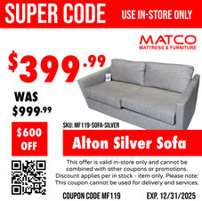 Discover the Alton Silver Sofa for $399.99. Sleek silver upholstery, plush cushions, and durable design make it the perfect mix of style and comfort.
